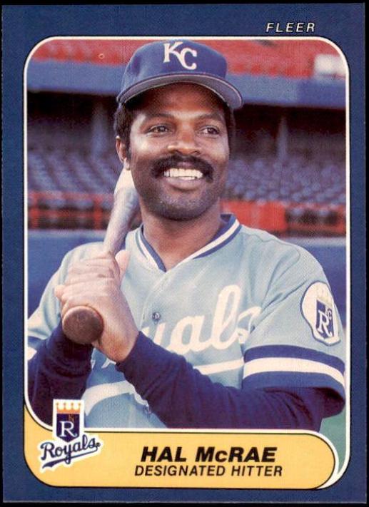Hal McRae #14 Baseball Cards 1986 Fleer