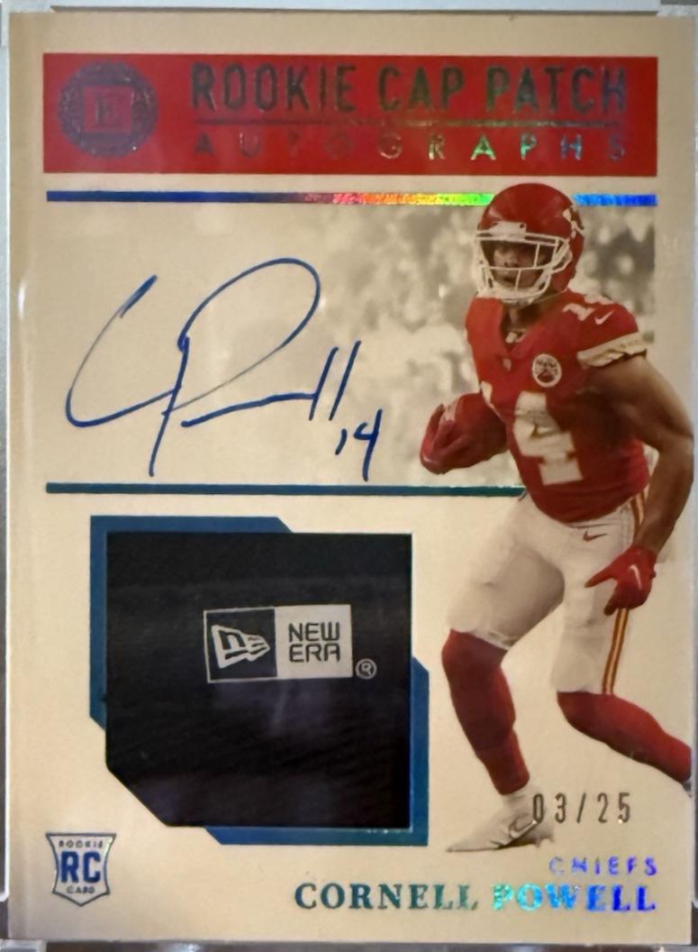 Cornell Powell [Cap Patch Autograph Sapphire] #159