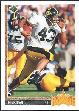 Nick Bell #29 Football Cards 1991 Upper Deck