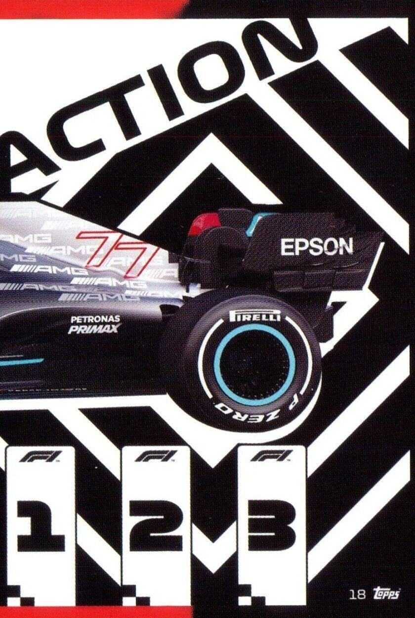 Mercedes AMG Petronas F1 Team Car Puzzle Rear #18 Racing Cards 2021 Topps Turbo Attax Formula 1