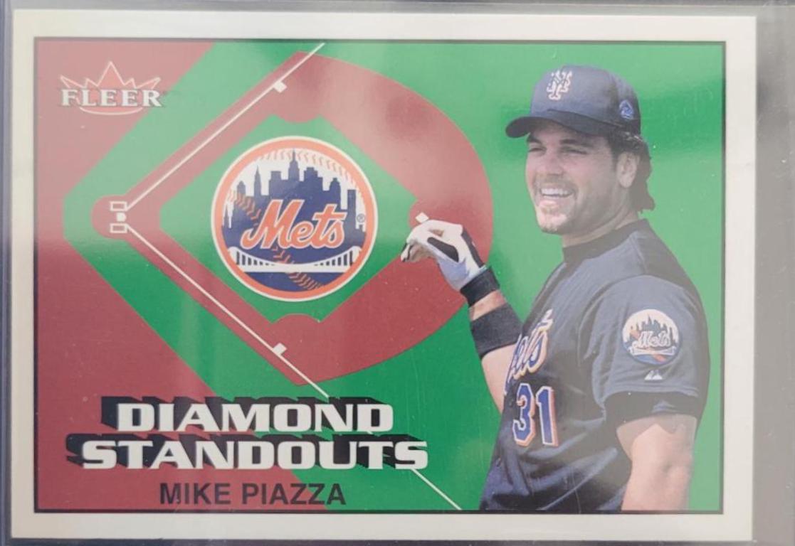 Mike Piazza #1 of 10 DS Baseball Cards 2002 Fleer Diamond Standouts