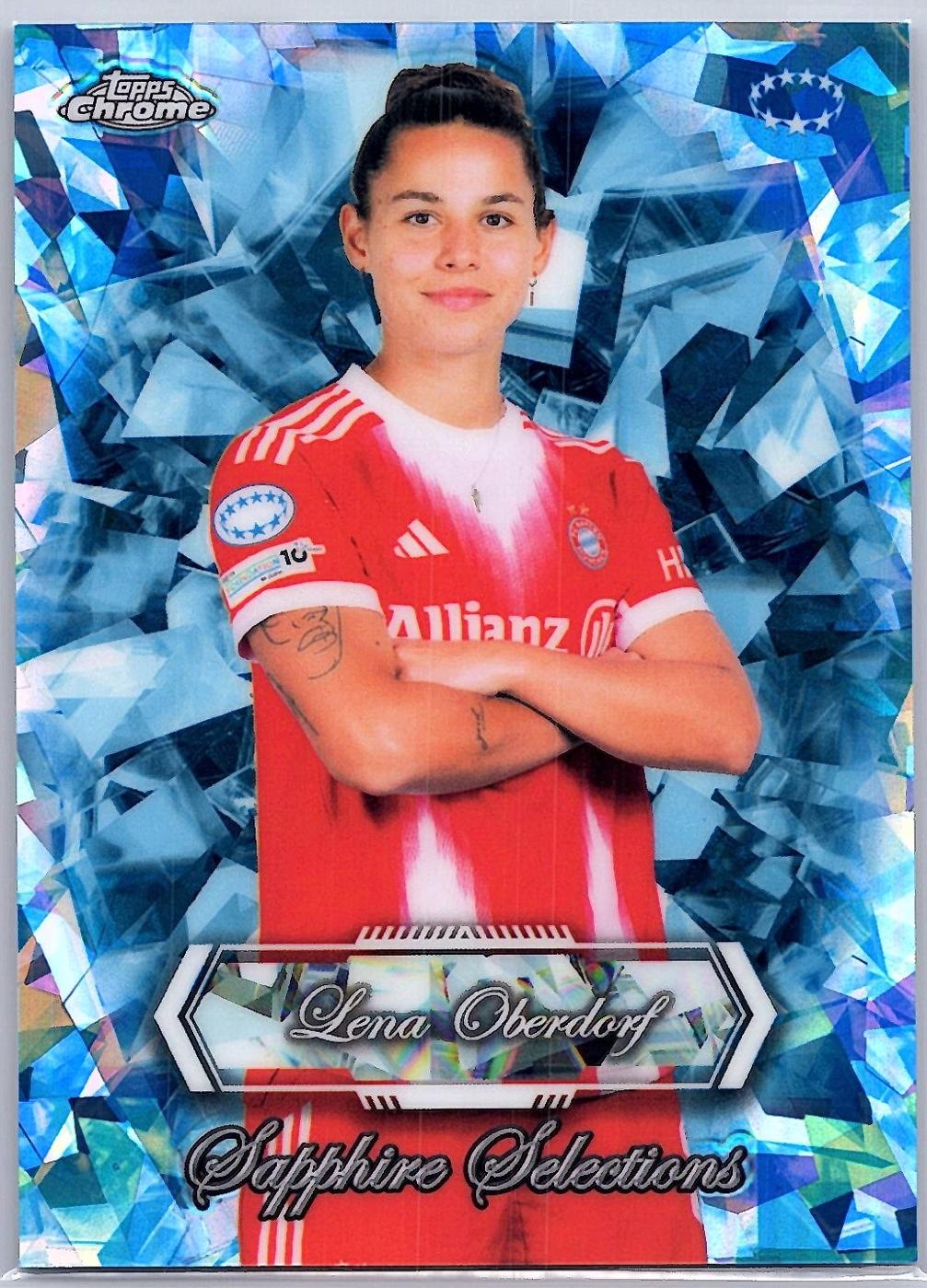 Lena Oberdorf #SS-4 2025 Topps Chrome Sapphire Uwcl Selections Soccer
