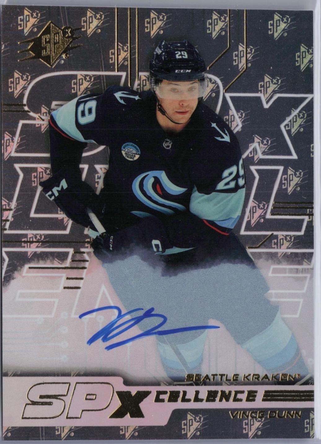 Vince Dunn #XC-JM Hockey Cards 2024 SPx SPxCellence Autograph