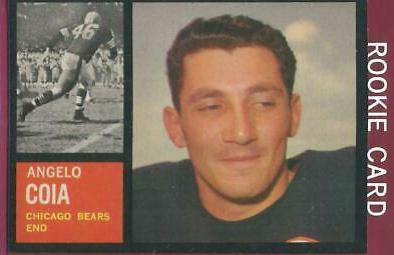 Angelo Coia #20 Football Cards 1962 Topps