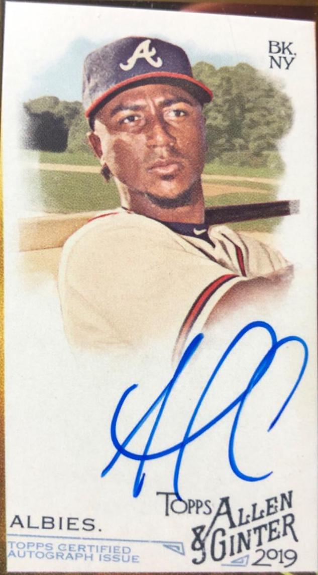 Ozzie Albies #MA-OA 2019 Topps Allen & Ginter Baseball Framed Mini Autographs