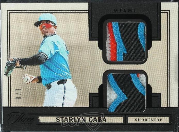 Starlyn Caba #PDJ-SC 2025 Panini Three And Two Prospect Dual Jersey Baseball