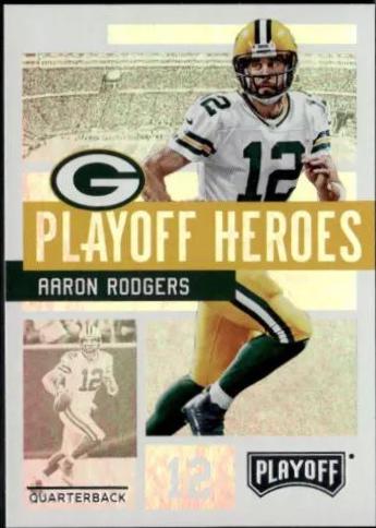 Aaron Rodgers #10 Football Cards 2018 Panini Playoff Heroes