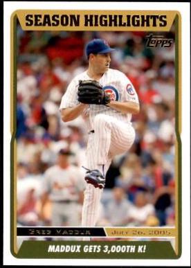 Greg Maddux #UH112 Baseball Cards 2005 Topps Updates & Highlights