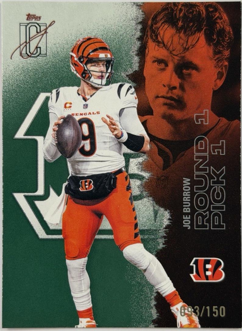 rare joe burrow cards 2020 Panini Gridiron Kings Football Rookie Card Joe Burrow 2023 Prizm #57