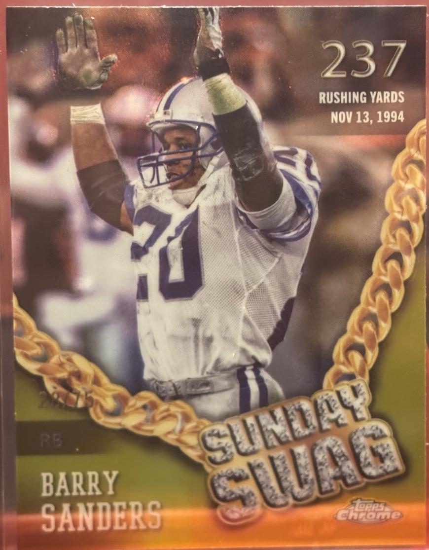 Barry Sanders [Gold Refractor] #SS-15