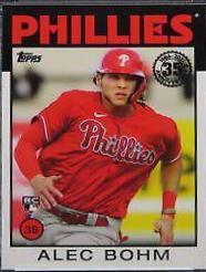 Alec Bohm #86B-43 Baseball Cards 2021 Topps 1986 35th Anniversary