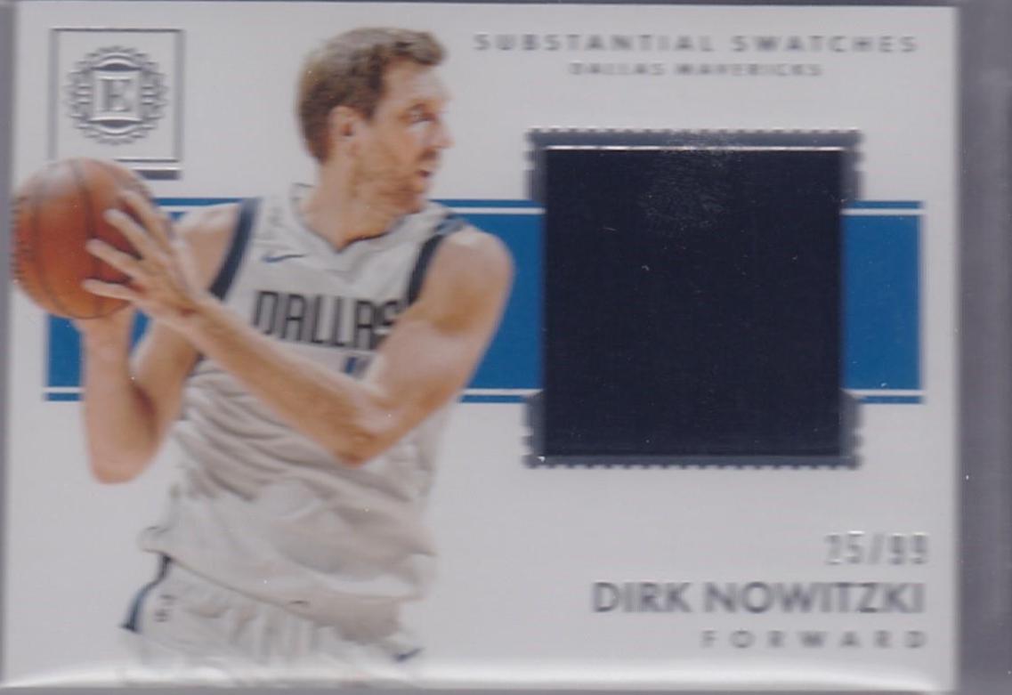 Dirk Nowitzki #SW-DN Basketball Cards 2018 Panini Encased Substantial Swatches