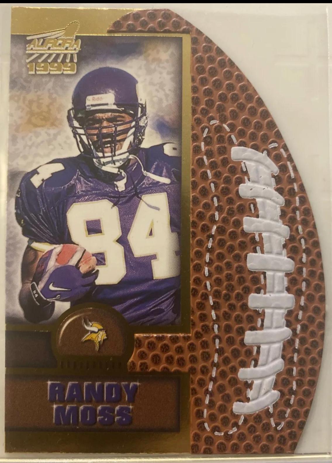 Randy Moss #12 Football Cards 1999 Pacific Aurora Leatherbound