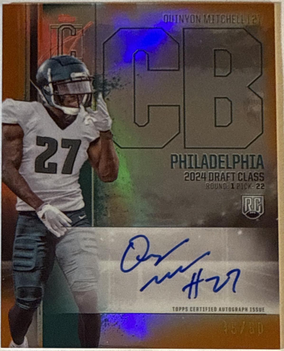 Quinyon Mitchell [Orange Refractor] #RCV-QM