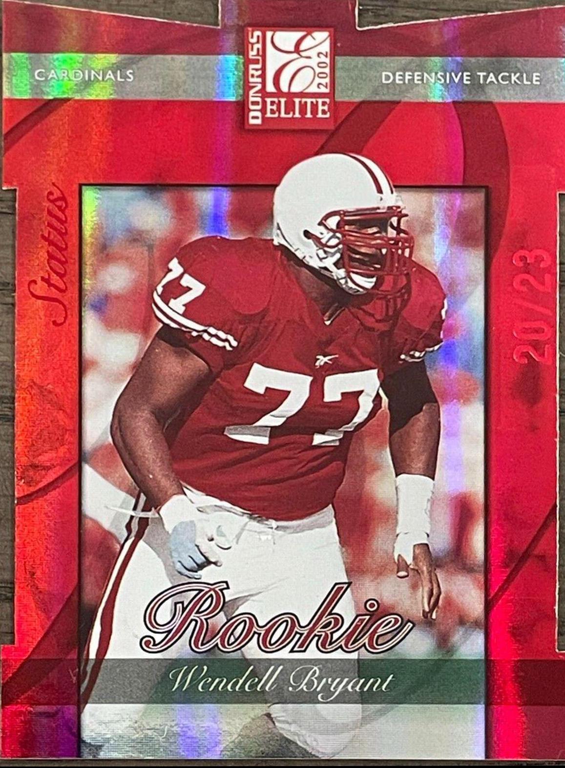Wendell Bryant #179 2002 Panini Donruss Elite Football
