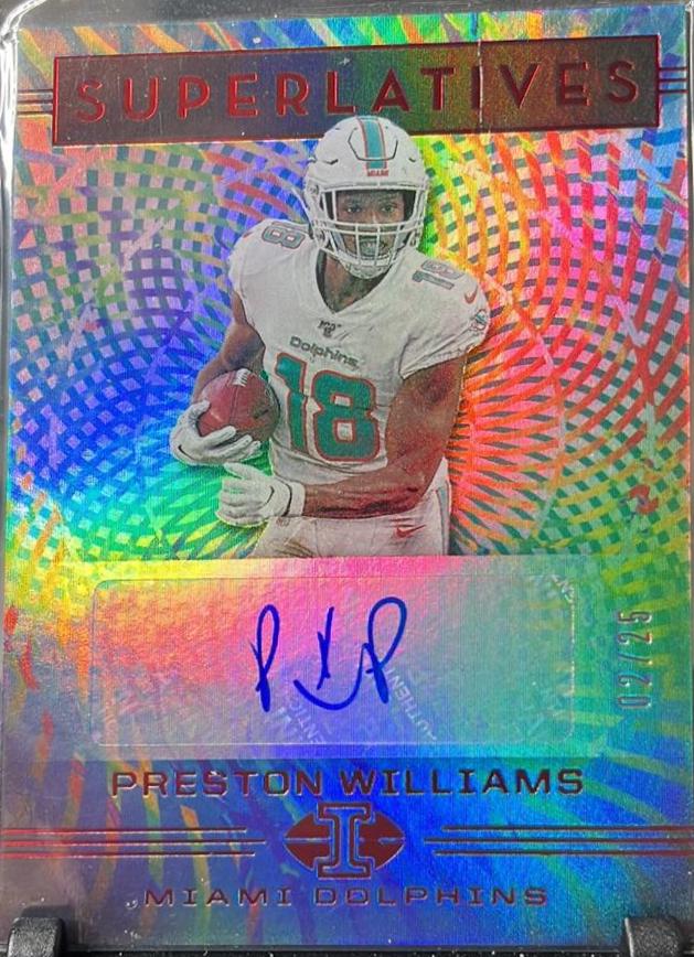 Preston Williams #SU13 2020 Panini Illusions Football Superlatives