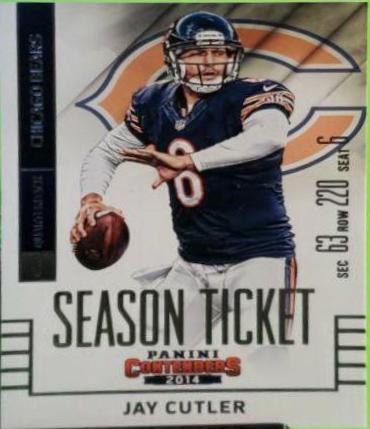 Jay Cutler #4 Football Cards 2014 Panini Contenders