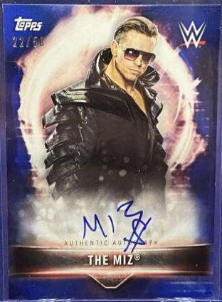 The Miz #A-TM Wrestling Cards 2019 Topps WWE Road to Wrestlemania Autographs
