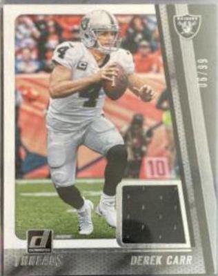 Derek Carr Football Cards 2018 Donruss Threads