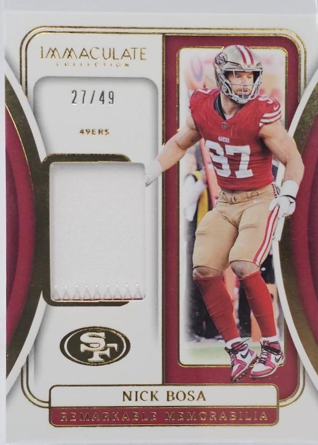 Nick Bosa #28 2024 Panini Immaculate Remarkable Memorabilia Football