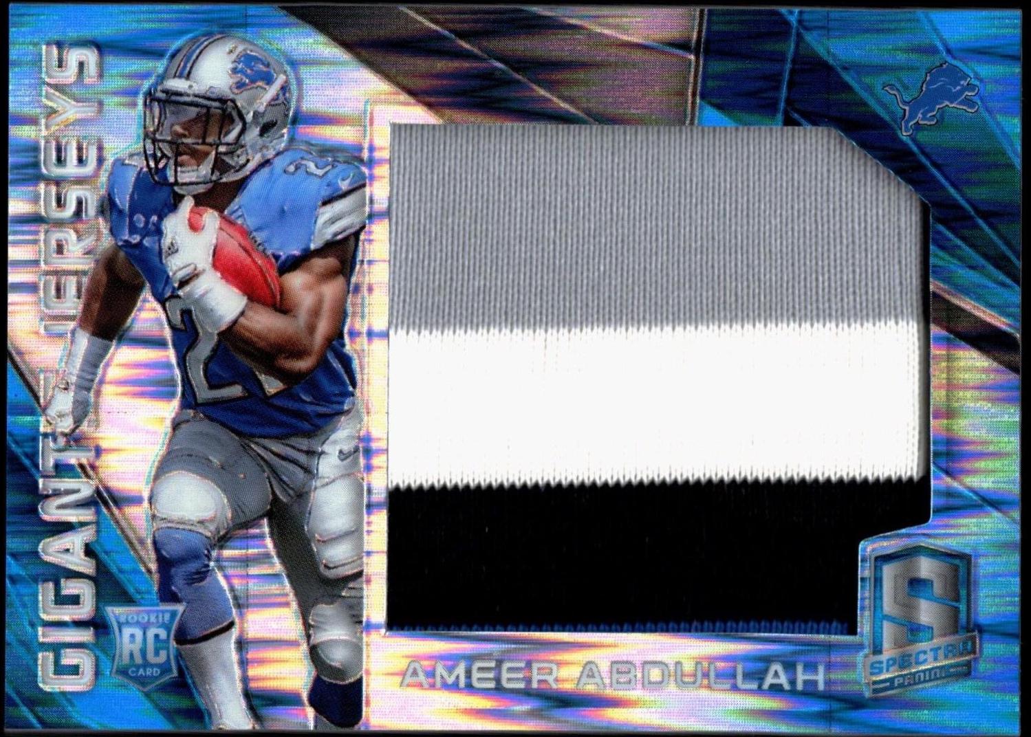 Ameer Abdullah [Autograph Patch Neon Blue] #176