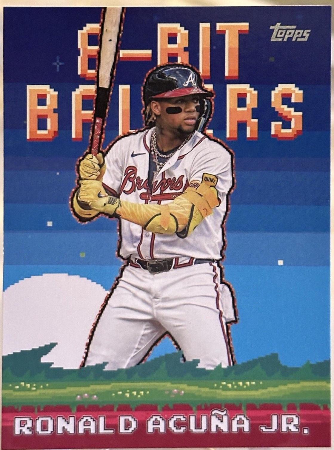 Ronald Acuna Jr. #8B-3 Baseball Cards 2025 Topps Celebration Mega Box 8-Bit Baller