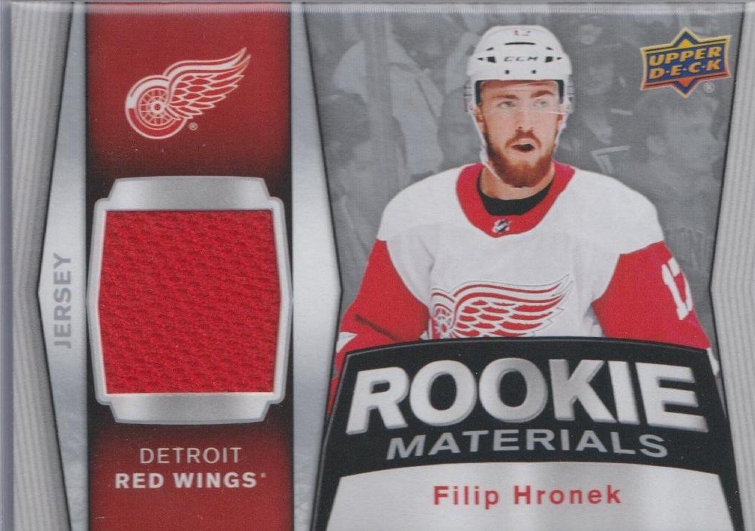Filip Hronek #RM-FH 2018-19 Upper Deck Hockey Rookie Materials