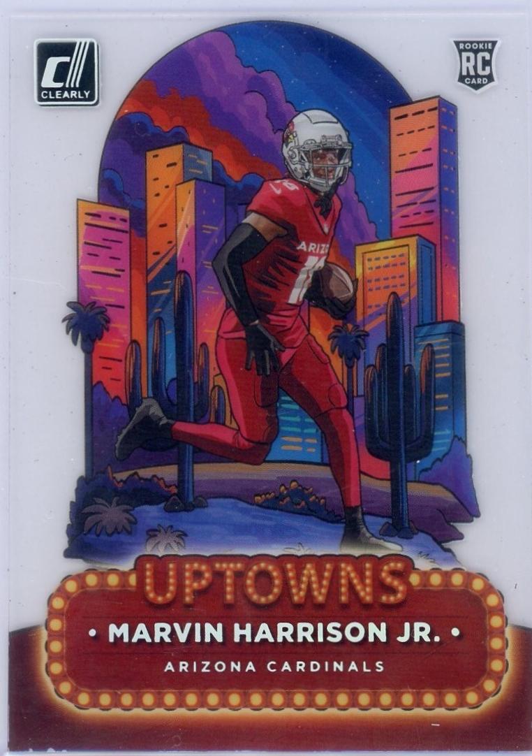 Marvin Harrison Jr. #5 Football Cards 2024 Clearly Donruss Uptowns