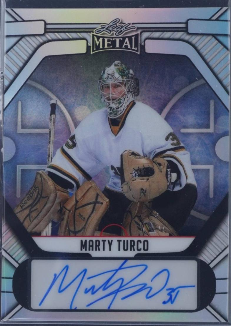 Marty Turco #BA-MT2 2025 Leaf Metal Legends Autograph Hockey