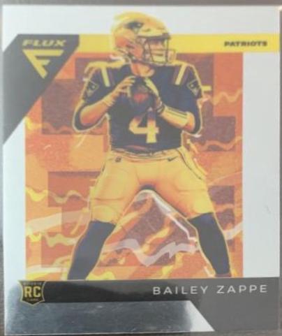 Bailey Zappe #FX-4 Football Cards 2022 Panini Chronicles Flux Rookies