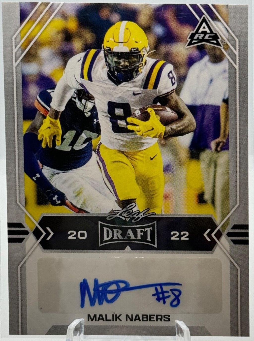 Malik Nabers #PSA-MN1 2022 Pro Set Draft Autograph Football