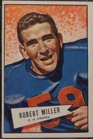 Bob Miller #27 Football Cards 1952 Bowman Large