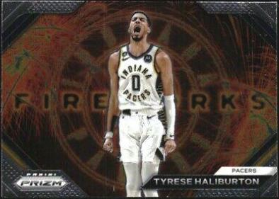 Tyrese Haliburton #2 Basketball Cards 2023 Panini Prizm Fireworks