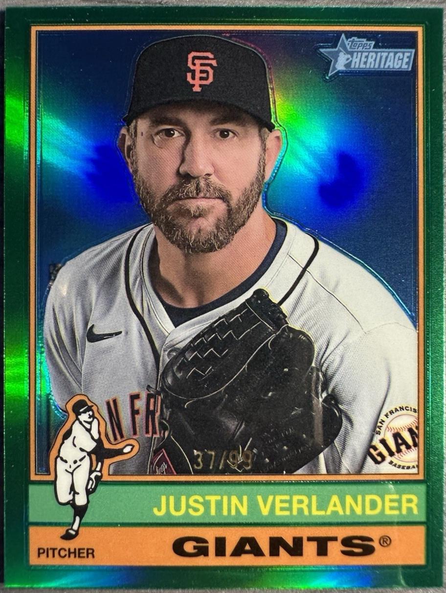 Justin Verlander [Green Chrome Variation] #317
