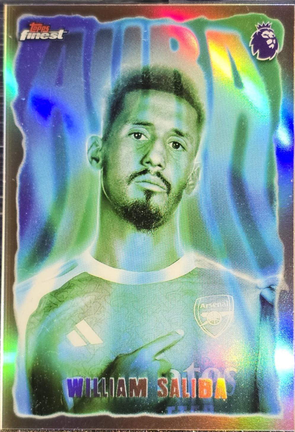 William Saliba #AU-10 2026 Topps Finest Premier League Aura