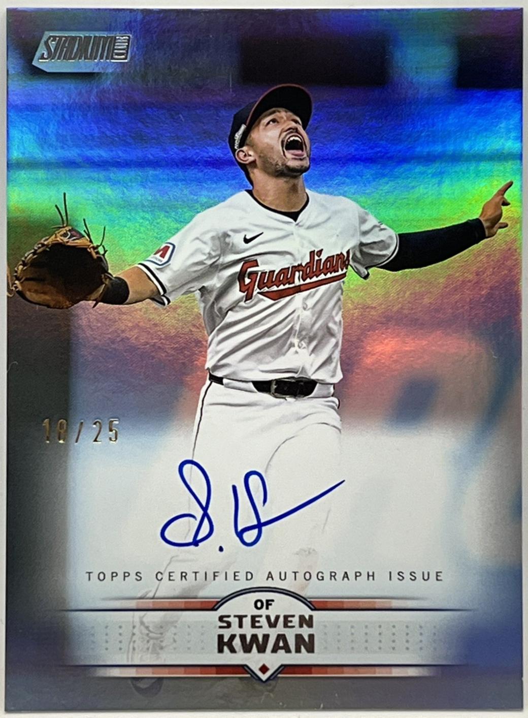 Steven Kwan [Gold Rainbow Foil] #SCBA-SK
