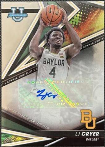 LJ Cryer #BOA-LC 2022-23 Bowman University Best Basketball Best of 2022-23 Autographs