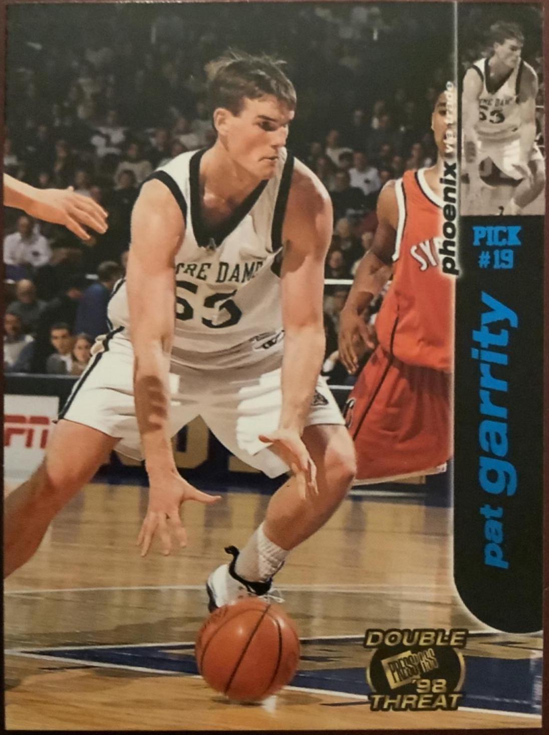 Pat Garrity #15 Basketball Cards 1998 Press Pass Double Threat