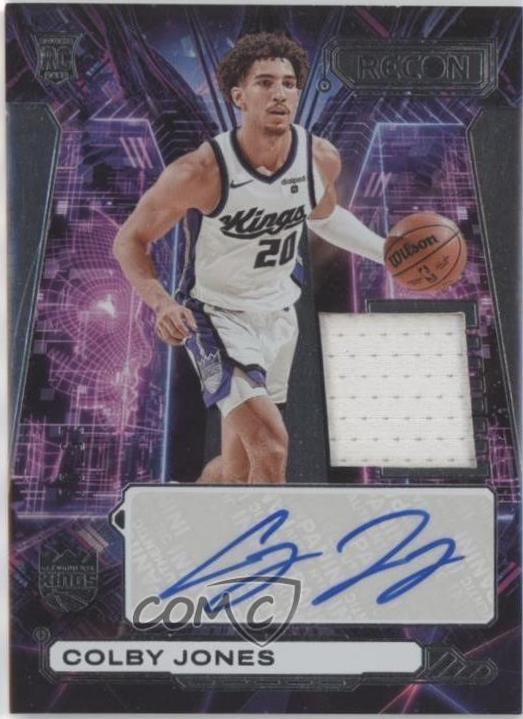 Colby Jones #NPA-CBY 2023 Panini Recon Novice Patch Autograph Basketball