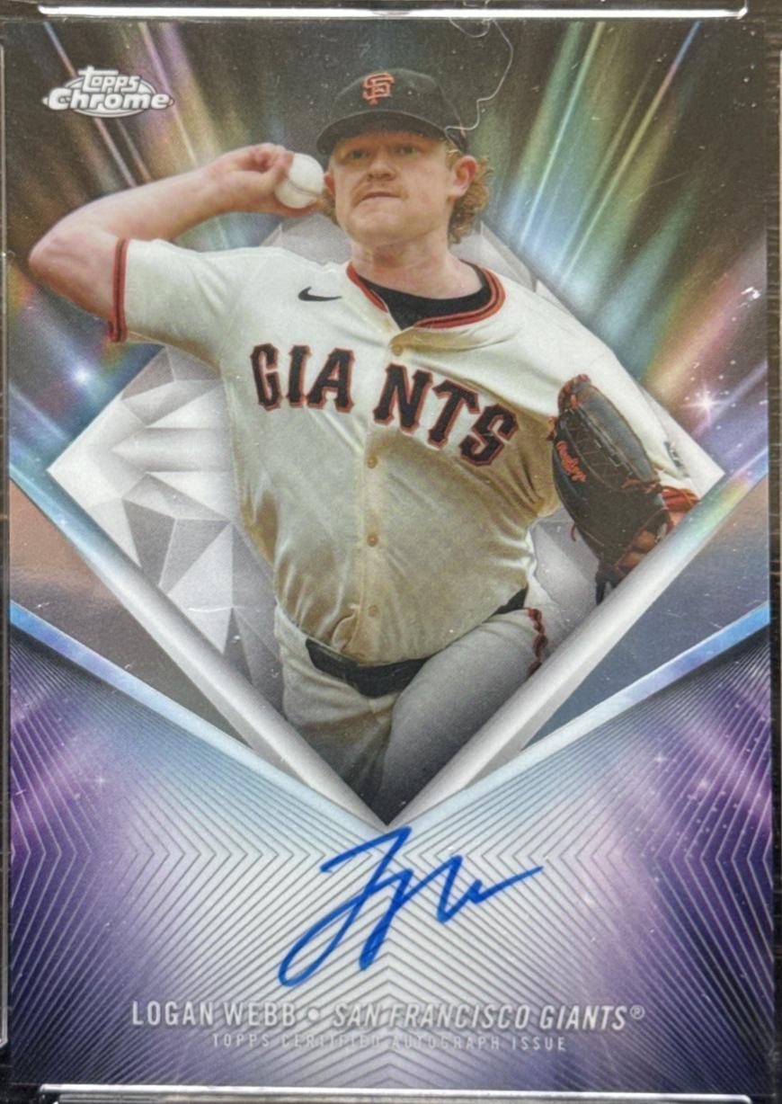 Logan Webb #75D-LW 2026 Topps Chrome Baseball 75th Diamond Autographs