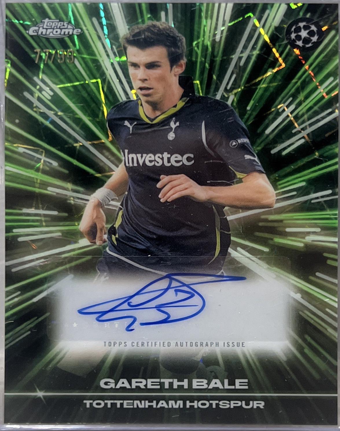 Gareth Bale #BLA-GB 2025 Topps Chrome UEFA Black Lazer Autograph