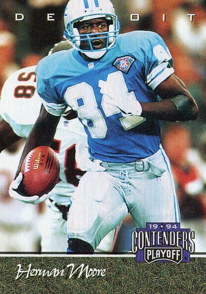 Herman Moore #38 Football Cards 1994 Playoff Contenders