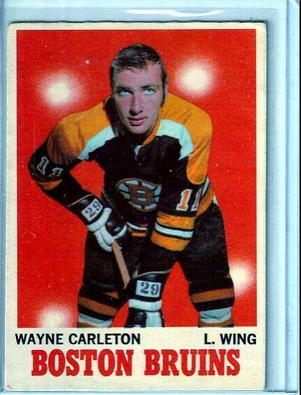 Wayne Carleton #9 Hockey Cards 1970 O-Pee-Chee