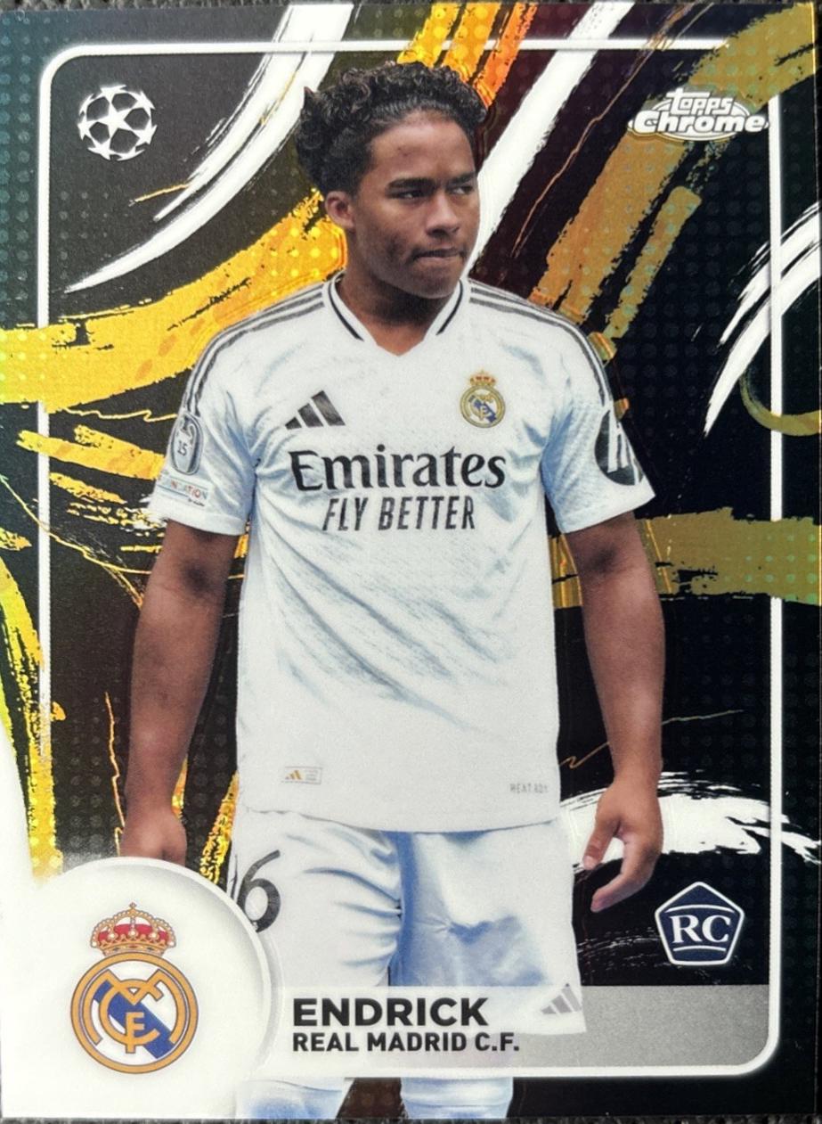 Endrick #SB-1 Soccer Cards 2024 Topps Chrome UEFA Soccer Brush