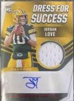 Jordan Love #DS-JL Football Cards 2020 Panini Rookies & Stars Dress for Success Autograph Relics
