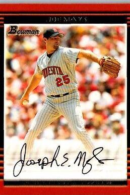Joe Mays #16 Baseball Cards 2002 Bowman