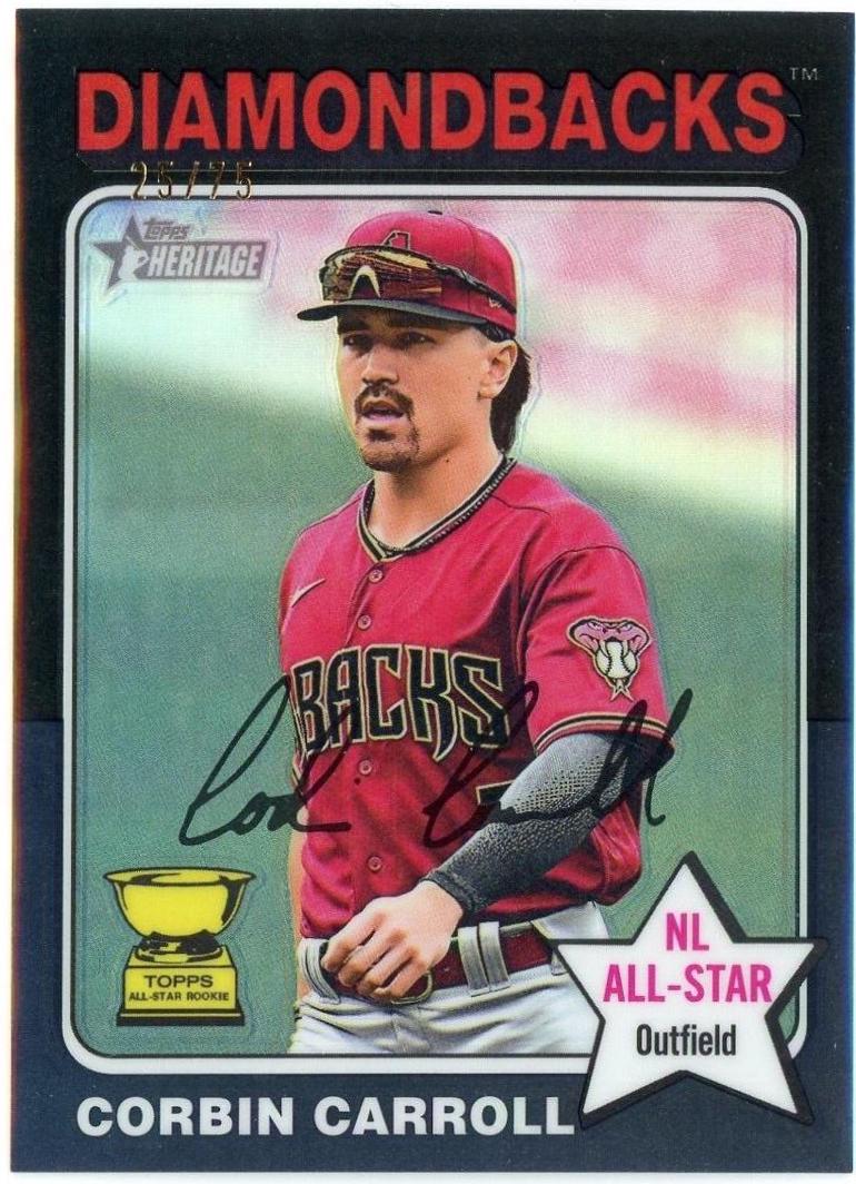 Corbin Carroll [Black Refractor] #372 Prices | 2024 Topps Heritage