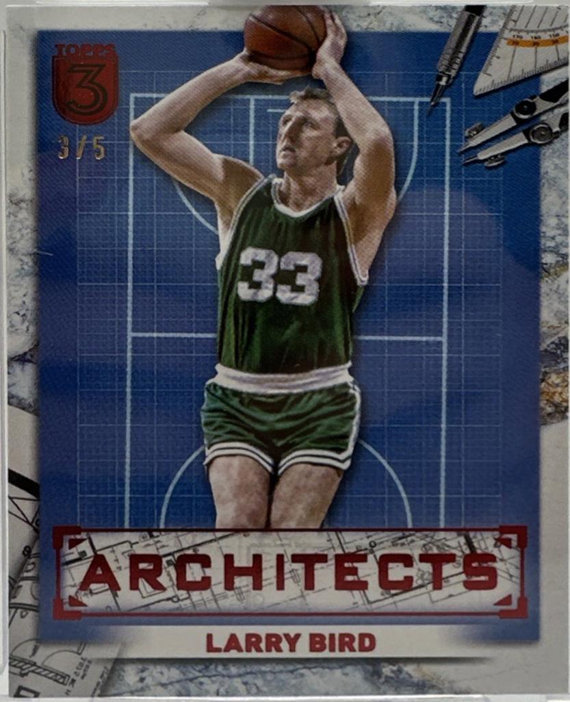 Larry Bird #ARCH-14 Basketball Cards 2023 Topps Three Architects