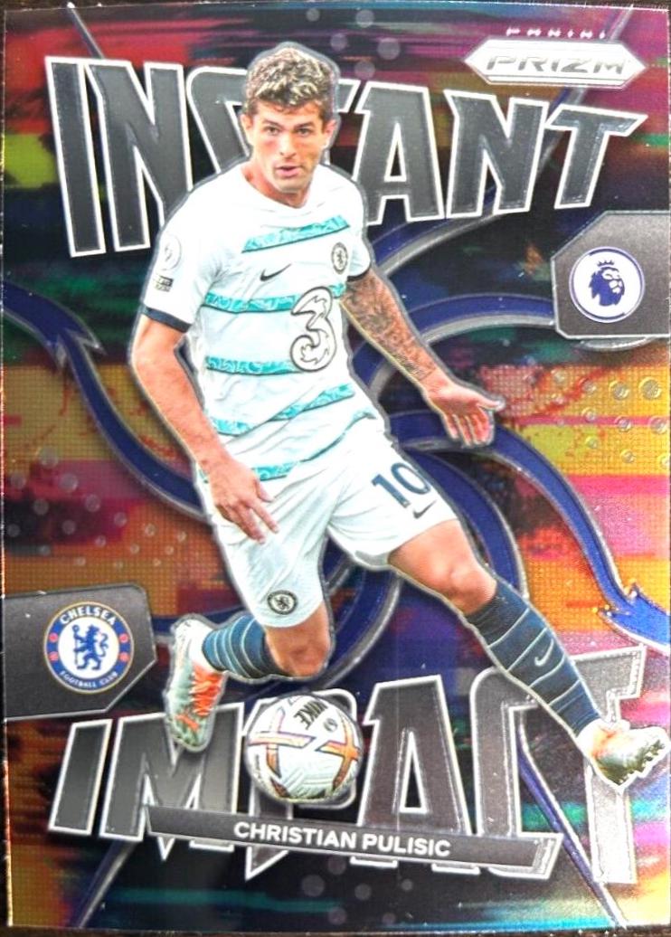 Christian Pulisic #8 Soccer Cards 2022 Panini Prizm Premier League Instant Impact