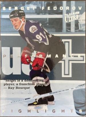 Sergei Fedorov #6 Hockey Cards 1994 Ultra Sergei Fedorov Highlights